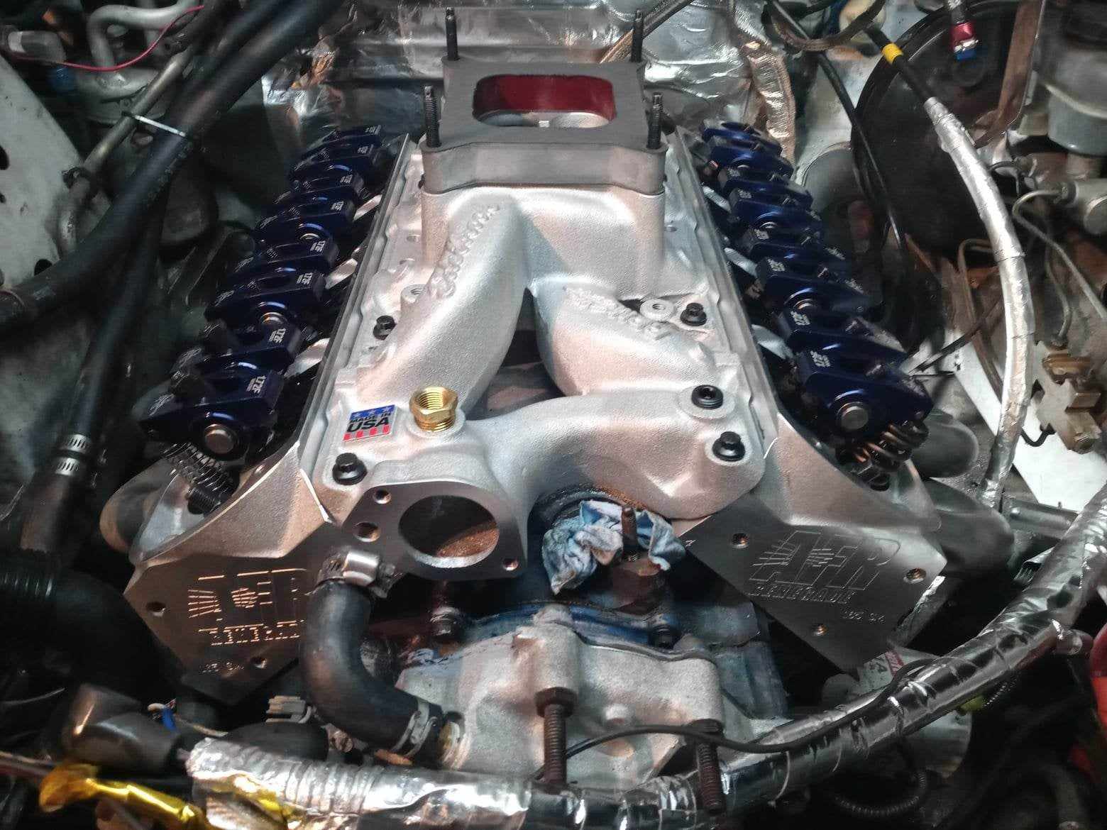 331ci stroker small block with AFR Renegade heads and Edelbrock Air Gap intake in a 1993 Fox Body Mustang — photo 2