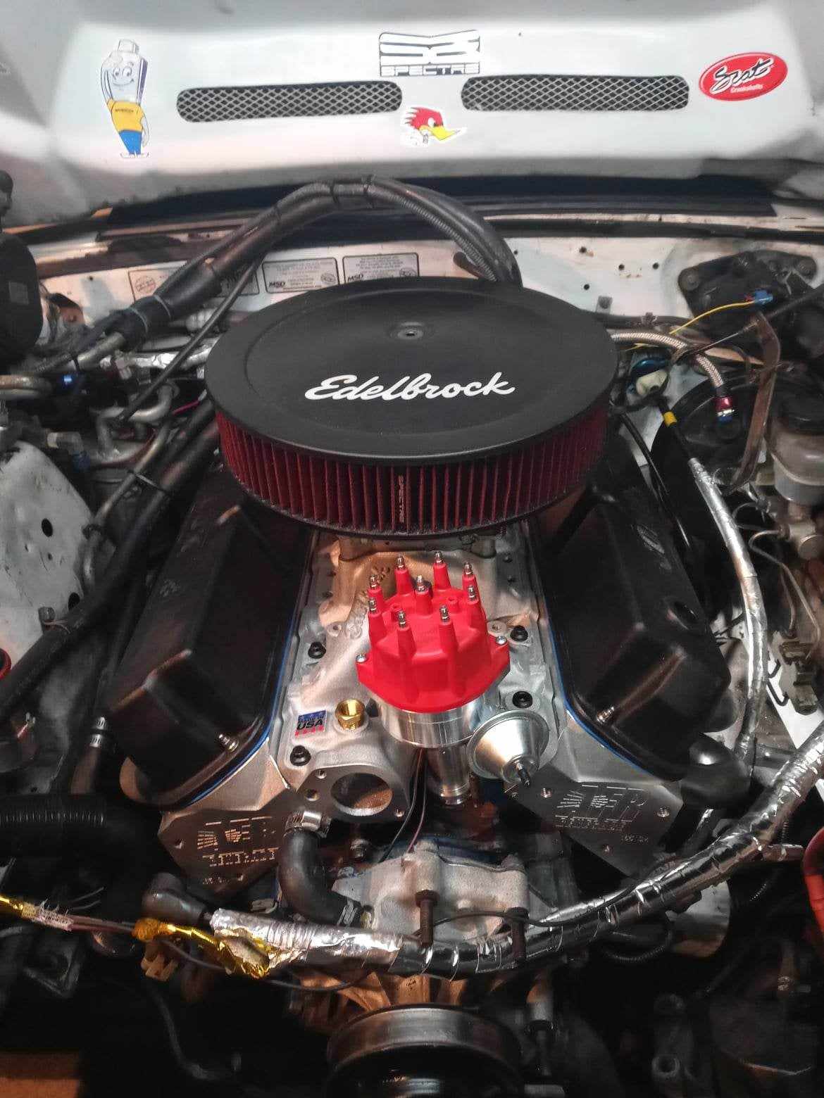 331ci stroker small block with AFR Renegade heads and Edelbrock Air Gap intake in a 1993 Fox Body Mustang — photo 3